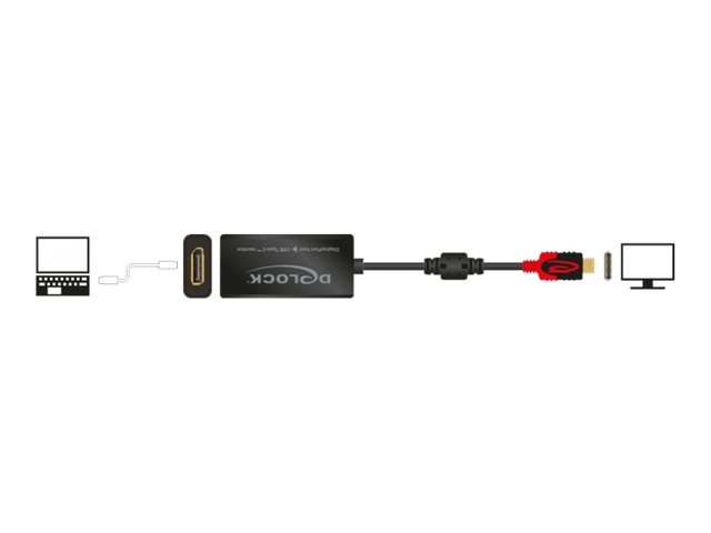 Delock - Thunderbolt-Adapter - 24 pin USB-C zu DisplayPort - 20 cm