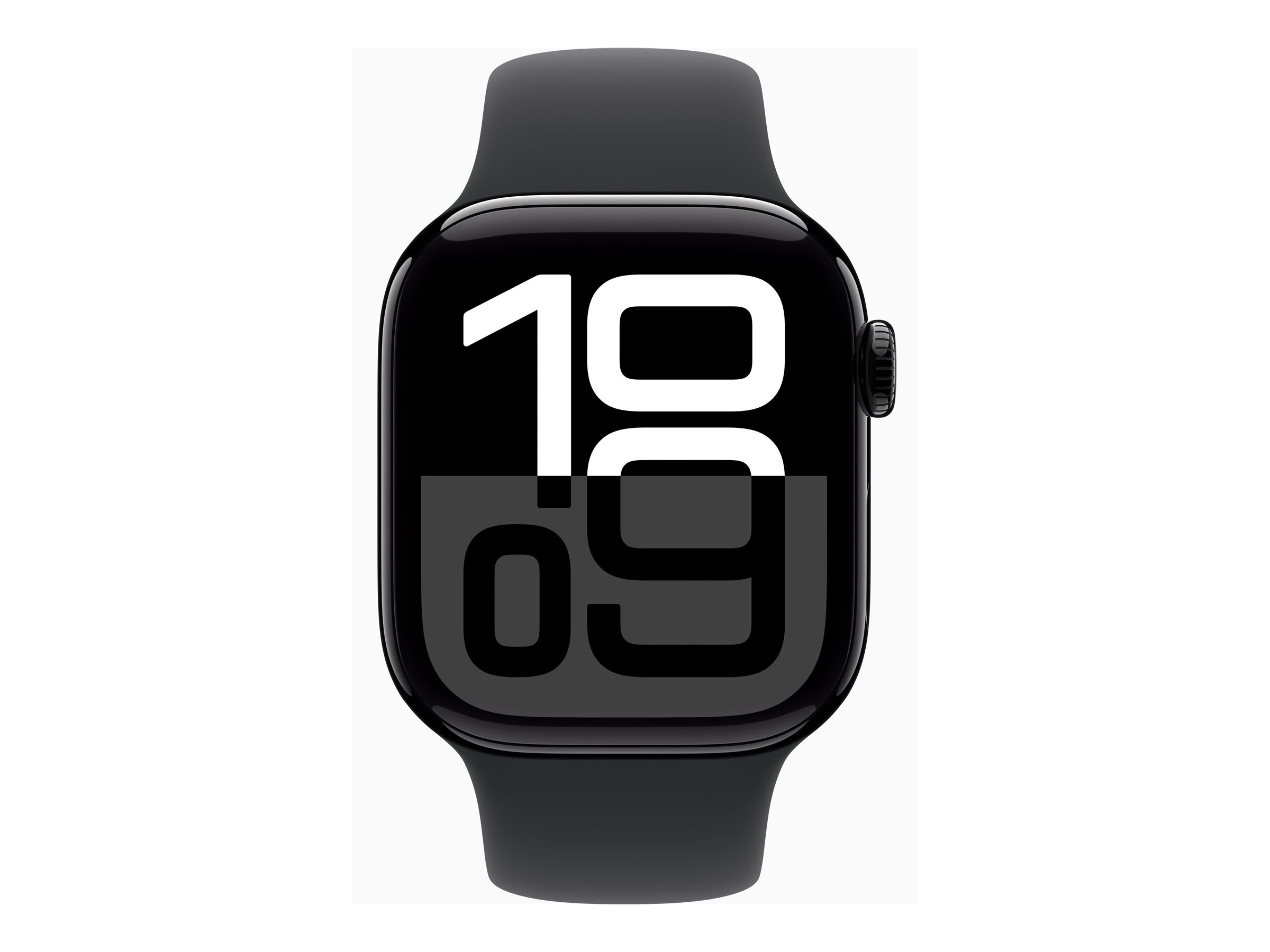 Apple Watch Series 10 GPS 42mm Jet Black Aluminium Case mit Black Sport Band - S/M (MWWE3QF/A)