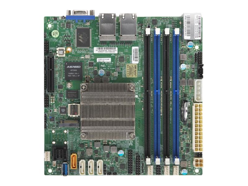 SUPERMICRO A2SDi-4C-HLN4F - Motherboard - Mini-ITX - Intel Atom C3558 - USB 3.0 - 4 x Gigabit LAN - Onboard-Grafik - für SuperServer E200-9A, E300-9A-4C
