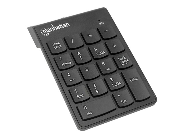 Manhattan Numeric Keypad
Wireless (2.4GHz)
USB-A Micro Receiver
18 Full Size Keys
Black
Membrane Key Switches
Auto Power Management
Range 10m
AAA Battery (included)
Windows and Mac
Three Year Warranty
Blister - Tastenfeld - Schwarz Eingabegerät
