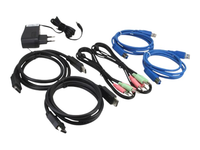 InLine - KVM-/Audio-/USB-Switch - 2 x KVM/Audio/USB - 1 lokaler Benutzer - Desktop