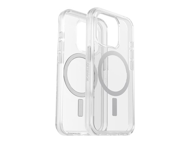 OtterBox Symmetry Series Clear - Handyhülle für Apple iPhone 15 Pro - kompatibel mit MagSafe - Polycarbonat, Kunstfaser, Silberphosphatglas - klar