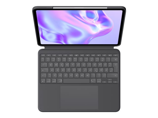Logitech Combo Touch - Tastatur und Foliohülle - mit Trackpad - QWERTZ - Deutsch - Graphite Eingabegerät