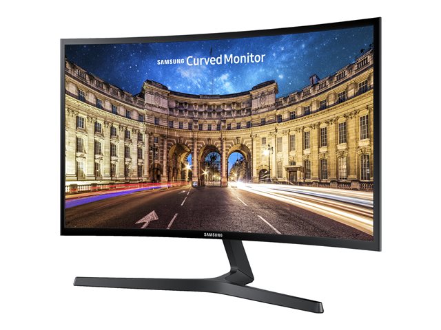 Samsung C24F396FHR - LED-Monitor - gebogen - 59 cm (24") (23.5" sichtbar) - 1920 x 1080 Full HD (1080p) @ 60 Hz - VA - 250 cd/m² - 3000:1 - 4 ms - HDMI, VGA - Shiny Black