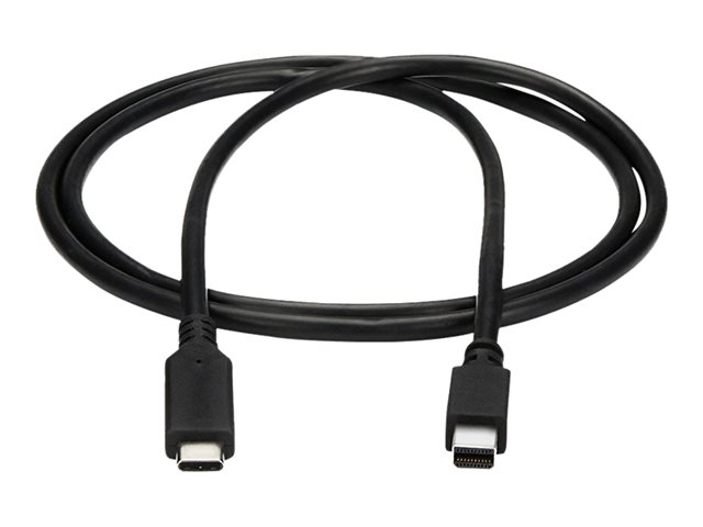 StarTech.com 1m / 3.3ft USB-C to Mini DisplayPort Cable - 4K 60Hz - Black - USB 3.1 Type C to mDP Adapter (CDP2MDPMM1MB) - DisplayPort-Kabel - 24 pin USB-C zu Mini DisplayPort - 1 m