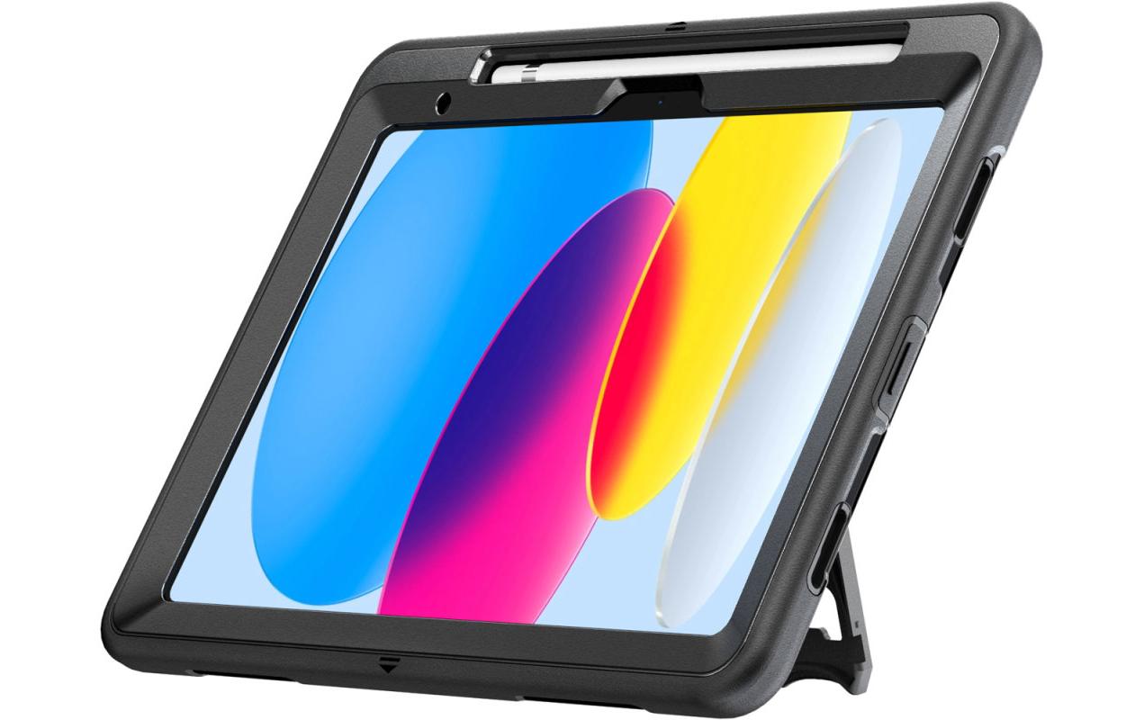 4smarts GRIP - Hintere Abdeckung für Tablet - Polycarbonat, Thermoplastisches Polyurethan (TPU) - Schwarz - für Apple 10.9-inch iPad (10. Generation)