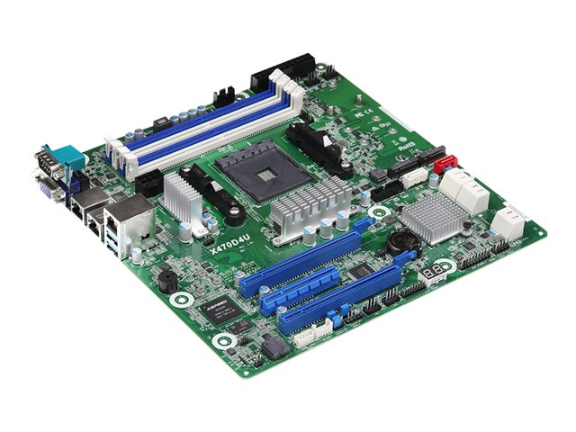 ASRock Rack X470D4U - Motherboard - micro ATX - Socket AM4 - AMD X470