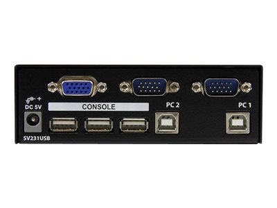 StarTech.com 2 Port VGA USB KVM Switch - VGA KVM Umschalter inkl. Kabel - KVM-Switch - 2 x KVM port(s) - 1 lokaler Benutzer - Desktop