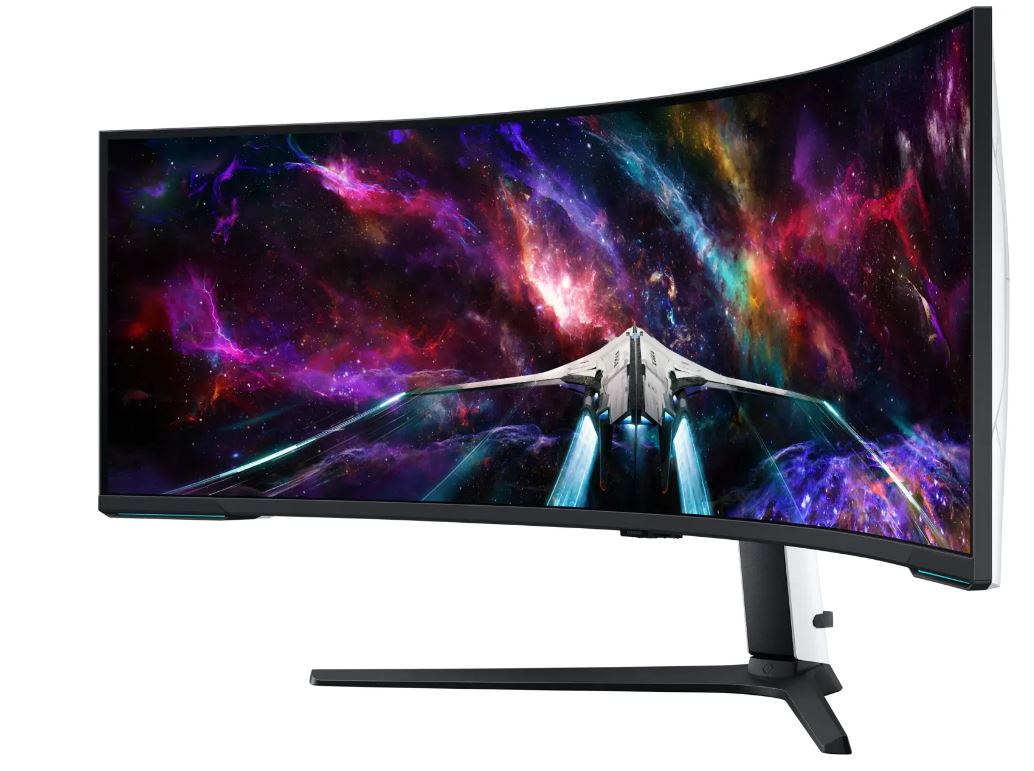 Samsung Odyssey Neo G9 S57CG952NU - G95NC Series - QLED-Monitor - Gaming - gebogen - 144 cm (57") - 7680 x 2160 Dual UHD @ 240 Hz - VA - 1000 cd/m² - 1000000:1 - DisplayHDR 1000 - 1 ms - 3xHDMI, DisplayPort - Schwarz, weiß