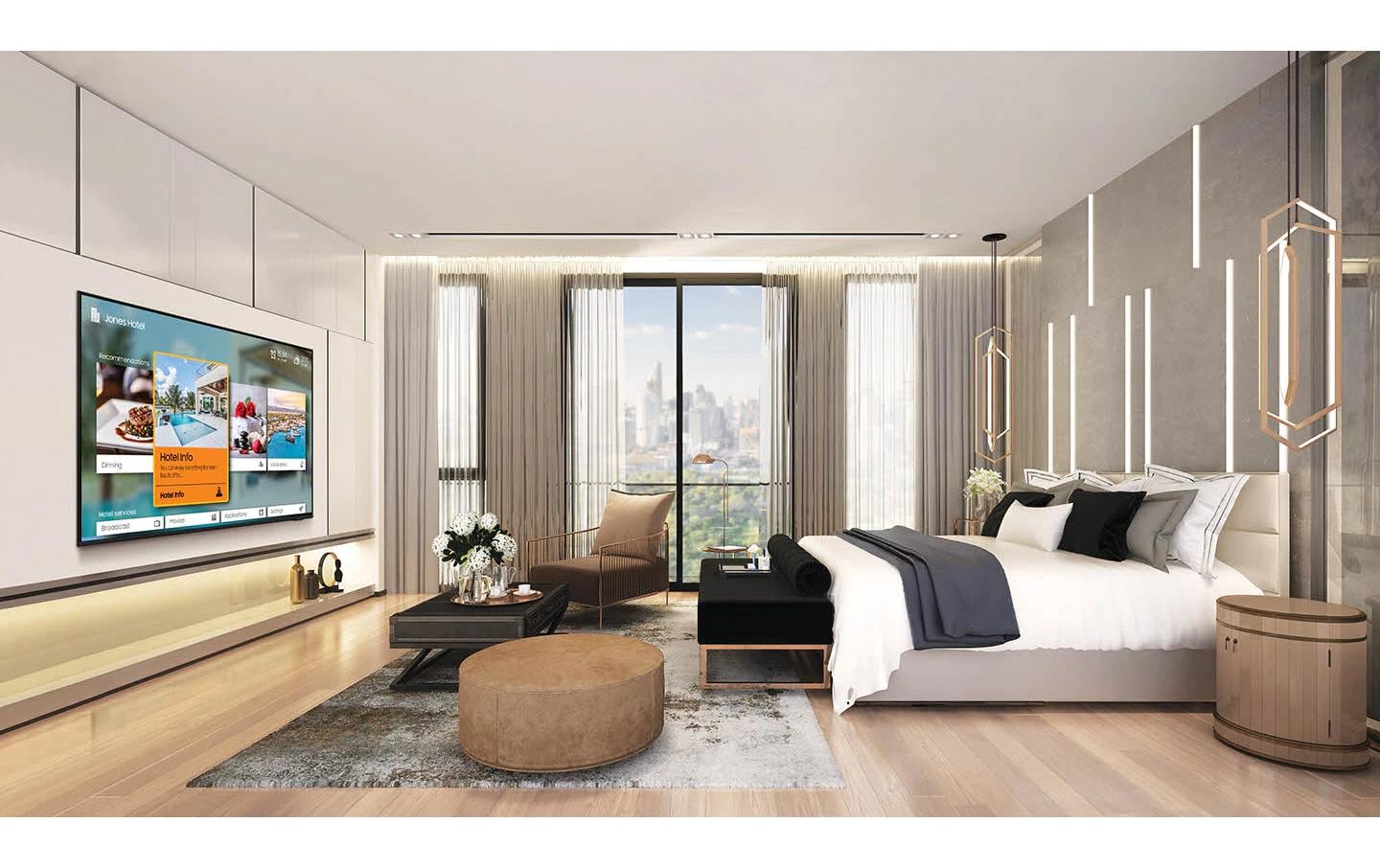 Samsung HBU8000 - 127 cm (50") - 4K Ultra HD - 3840 x 2160 Pixel - LED - 16:9 - Flach - Crystal UHD 4K (3840 x 2160) - Quantum Processor Lite - Dynamic Crystal Color - OTS Lite - HDMI - USB - LAN - Wi-Fi - Bluetooth - RJ12 - 1118.3 x 644.6 x 25.7 mm