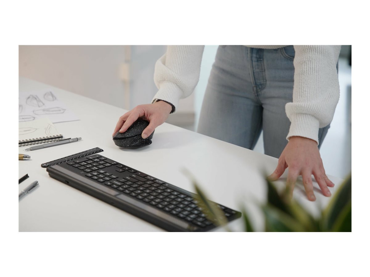 Targus ErgoFlip EcoSmart - Maus - nachhaltig
beidhändig - Bluetooth 5.0 LE - Schwarz