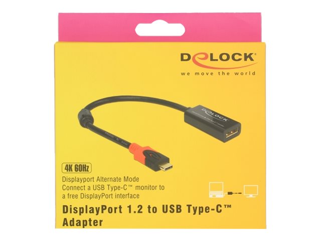 Delock - Thunderbolt-Adapter - 24 pin USB-C zu DisplayPort - 20 cm