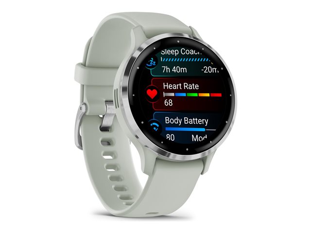 Garmin Venu 3S - Sage Gray - intelligente Uhr mit Band - 8 GB