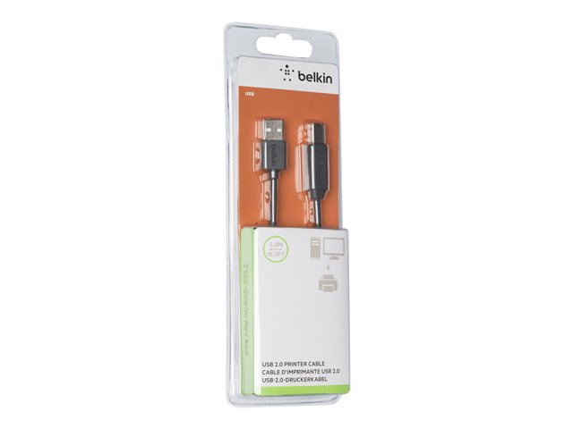 Belkin Premium Printer Cable - USB-Kabel - USB Typ B (M) bis USB (M) - USB 2.0 - 4.8 m - geformt