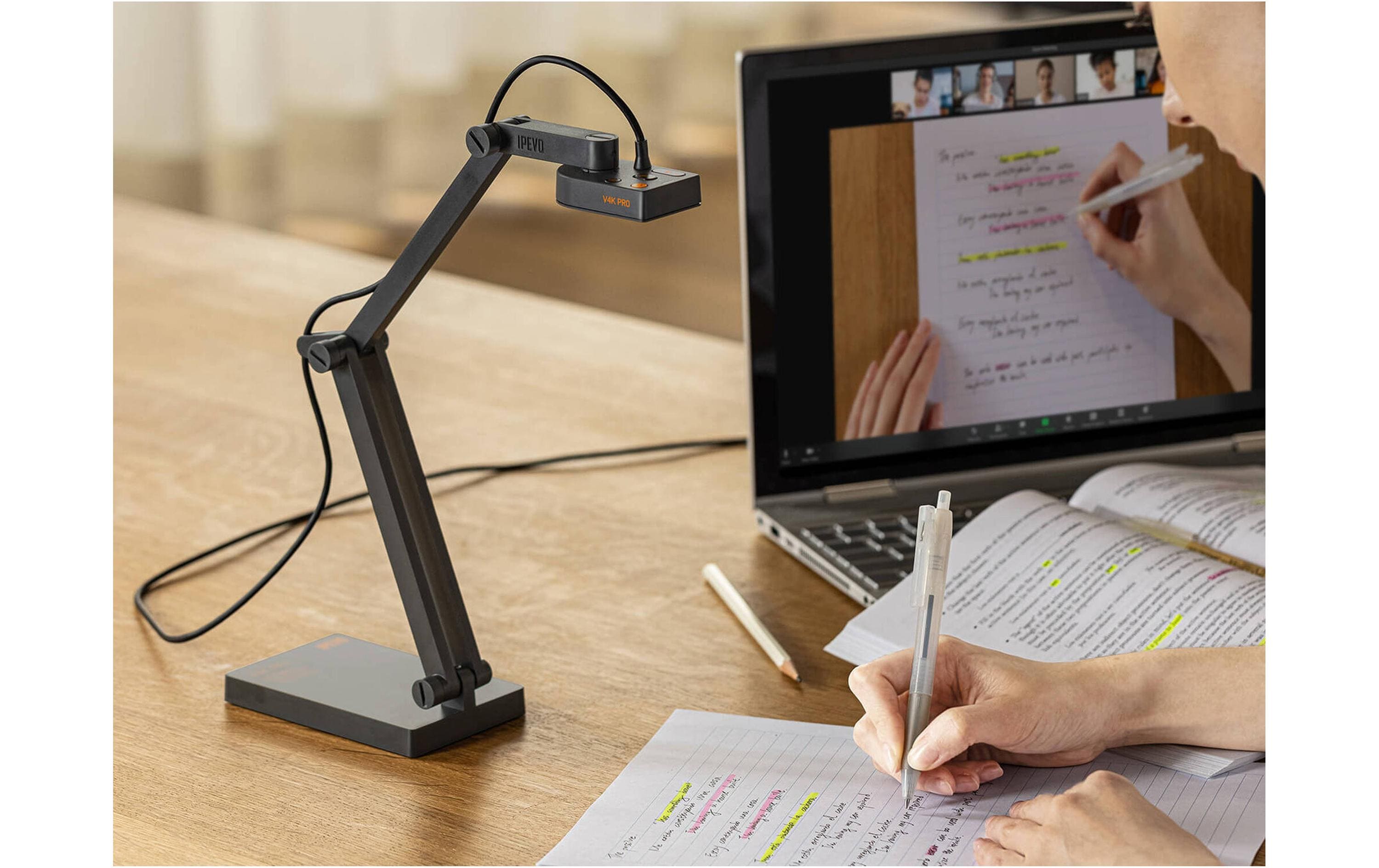 IPEVO V4K PRO - Digitale Dokumentenkamera - Farbe - 8 MP - 3264 x 2448 - 4K - Audio - USB 2.0