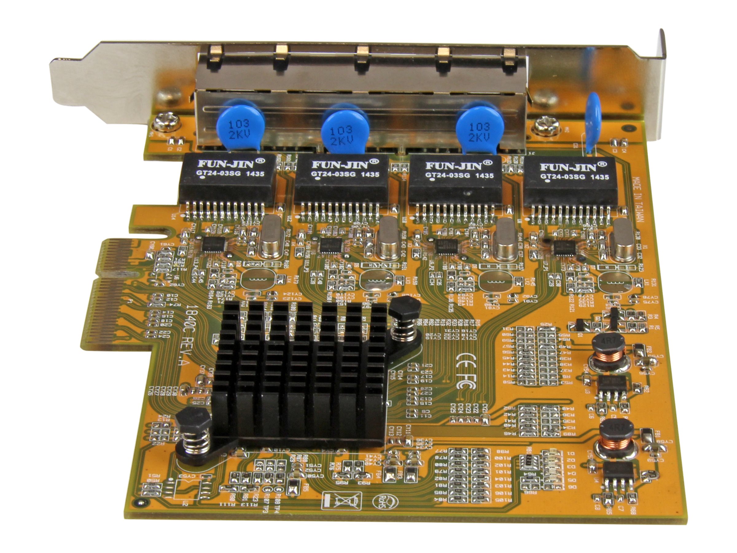 StarTech.com 4 Port PCIe Gigabit Netzwerkkarte - Quad Port PCI Express GbE NIC - Netzwerkadapter - PCIe - Gigabit Ethernet x 4