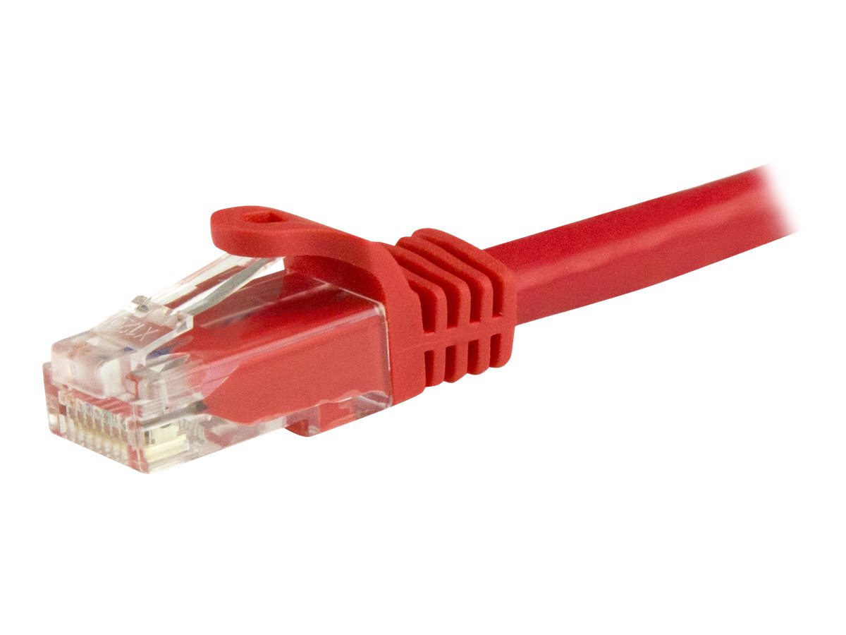 StarTech.com 3m Cat6 UTP RJ45 Gigabit Patchkabel Snagless - Cat 6 Netzwerkkabel mit Schutzmanschette - Cat.6 Patch-Kabel - Rot - Patch-Kabel - RJ-45 (M) zu RJ-45 (M) - 3 m - UTP - CAT 6 - geformt, ohne Haken - Rot