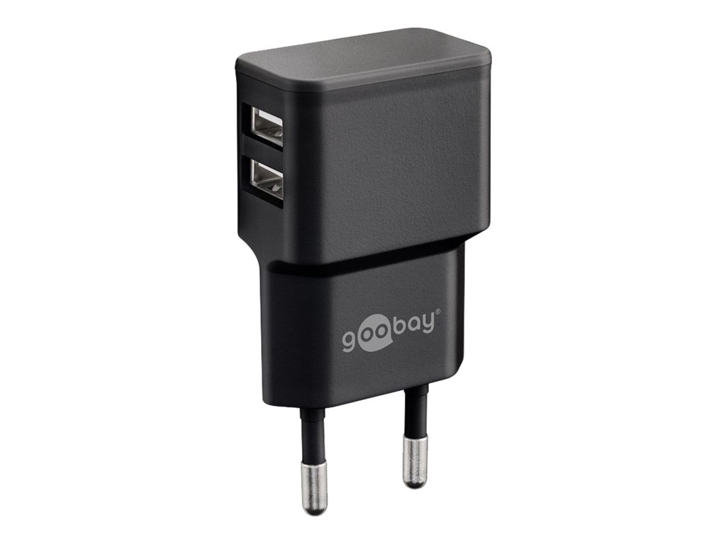 goobay Dual USB charger Netzteil - USB - 12 Watt