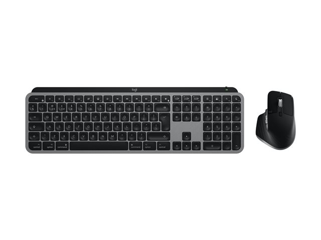 Logitech Master Series MX Keys S Combo for Mac - Tastatur-und-Maus-Set full size - QWERTZ - Deutsch - Space-grau Eingabegerät
