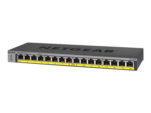 NETGEAR GS116LP - Switch - 16 AnschlÃ¼sse - an Rack montierbar