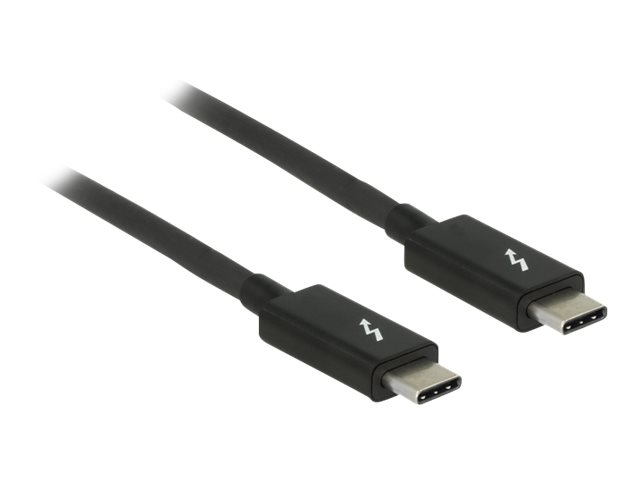 DeLOCK - Thunderbolt-Kabel - USB-C (M) bis USB-C (M) - USB 3.1 Gen 1 / Thunderbolt 3 / DisplayPort 1.2a - 20 V - 5 A - 1.5 m - 4K Unterstützung - Schwarz