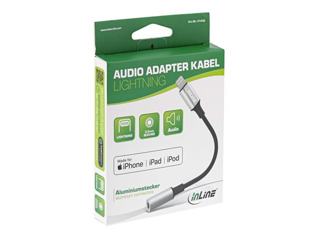 InLine Lightning auf Kopfhörerstecker Adapter - 10 cm