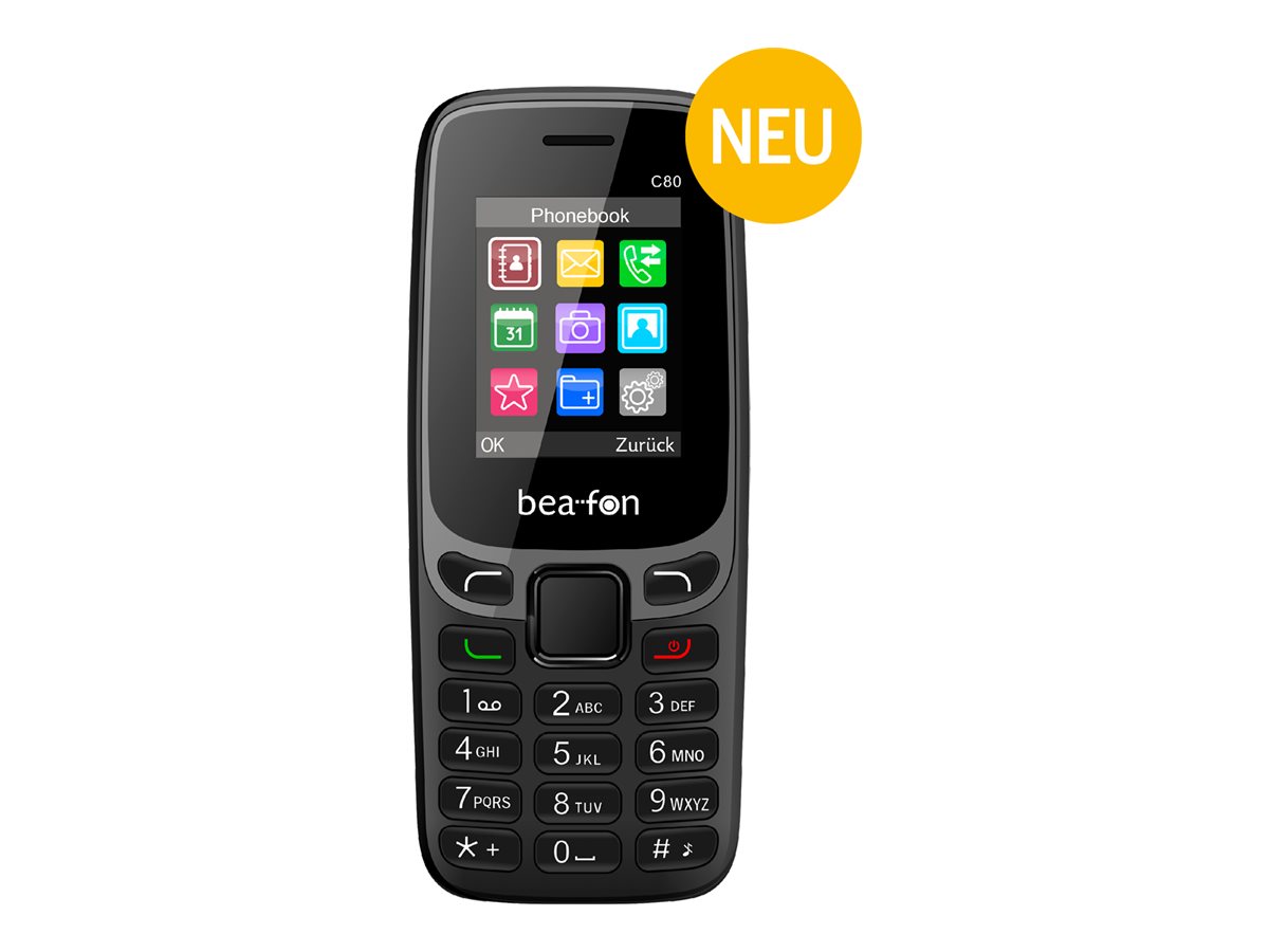 Bea-fon Classic Line C80 - Schwarz - Feature Phone - GSM