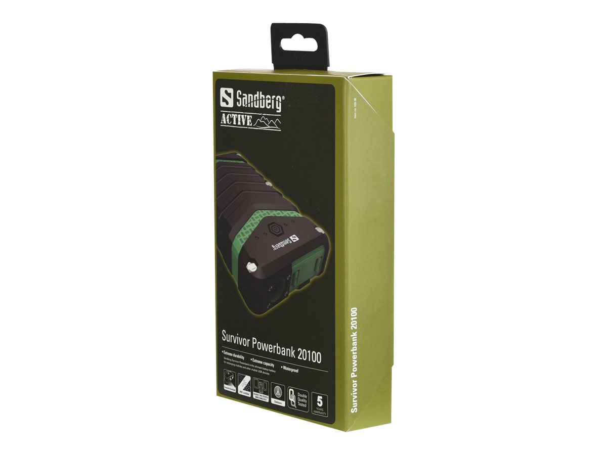 Sandberg Survivor Powerbank 20100 Powerbank - Li-Ion - USB