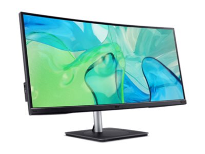 Acer Vero CB343CUR Dbemiiphcuzx - CB3 Series - LED-Monitor - gebogen - 86.4 cm (34") - 3440 x 1440 UWQHD @ 60 Hz - IPS - 300 cd/m² - 1000:1 - HDR10 - 4 ms - 2xHDMI, DisplayPort, USB-C - Lautsprecher - Schwarz