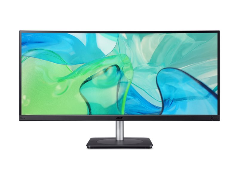 Acer Vero CB343CUR Dbemiiphcuzx - CB3 Series - LED-Monitor - gebogen - 86.4 cm (34") - 3440 x 1440 UWQHD @ 60 Hz - IPS - 300 cd/m² - 1000:1 - HDR10 - 4 ms - 2xHDMI, DisplayPort, USB-C - Lautsprecher - Schwarz