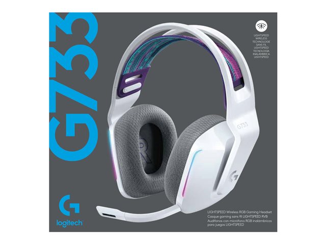 Logitech G G733 LIGHTSPEED Wireless RGB Gaming Headset - Headset - ohrumschließend - 2,4 GHz - kabellos - weiß
