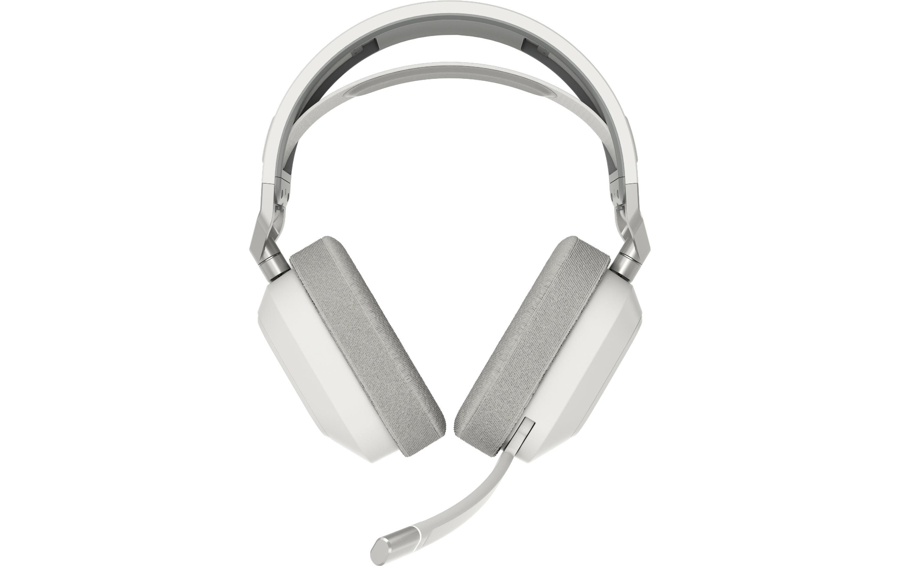 CORSAIR Gaming HS80 MAX WIRELESS - Headset - ohrumschließend - 2,4 GHz - kabellos - USB - weiß