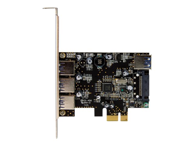 StarTech.com 4 Port PCI Express USB 3.0 Karte - 4-fach PCIe USB 3.0 Schnittstellenkarte - 3 Externe und 1 Interner Anschluss - USB-Adapter - PCIe 2.0 - USB 3.0 x 4