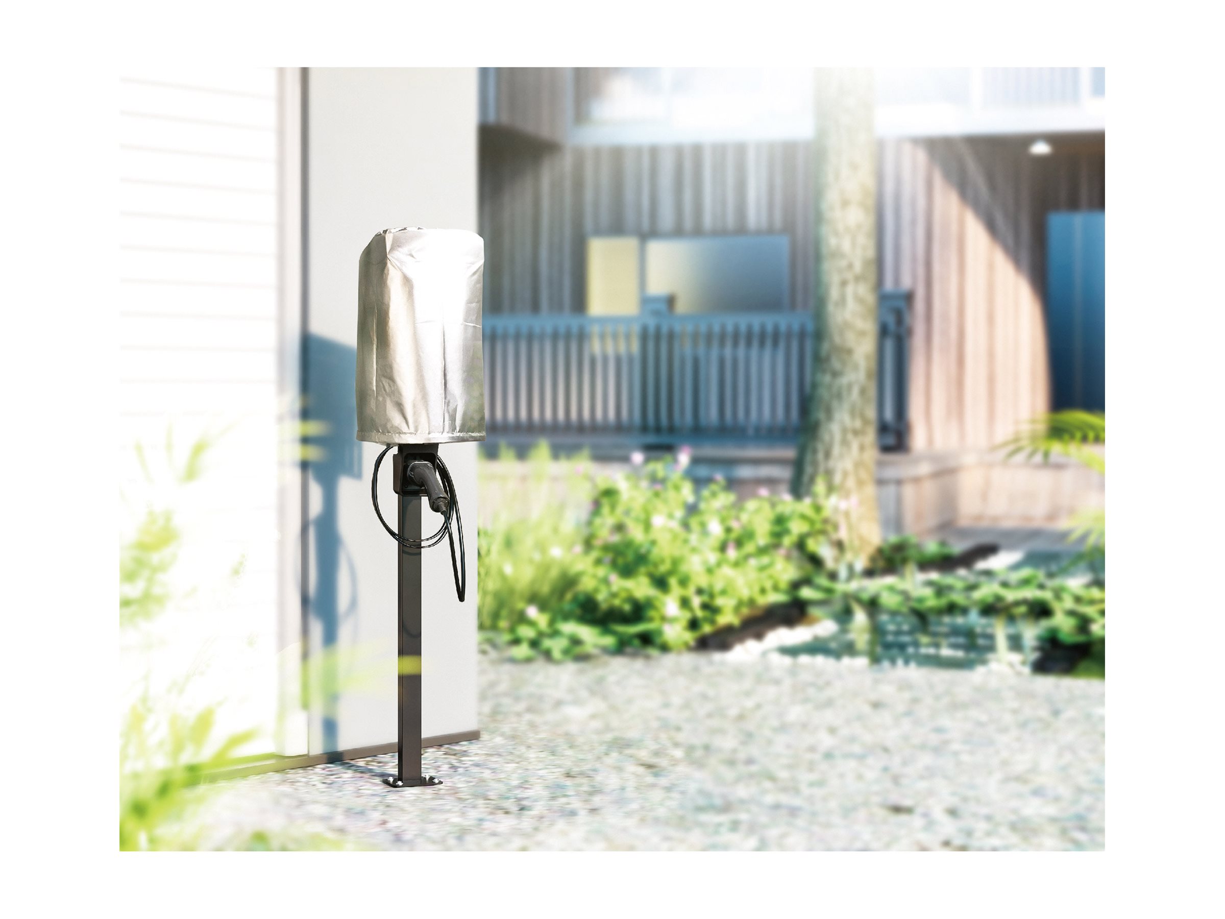 InLine - Halter für Ladestation - universal, with EV charging cable holder - Schwarz