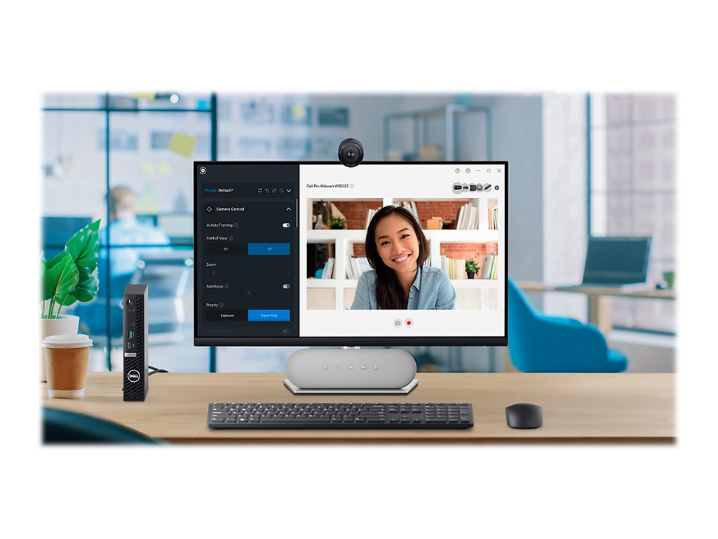 Dell Pro WB5023 - Webcam - Farbe - 2560 x 1440 - Audio - USB 2.0