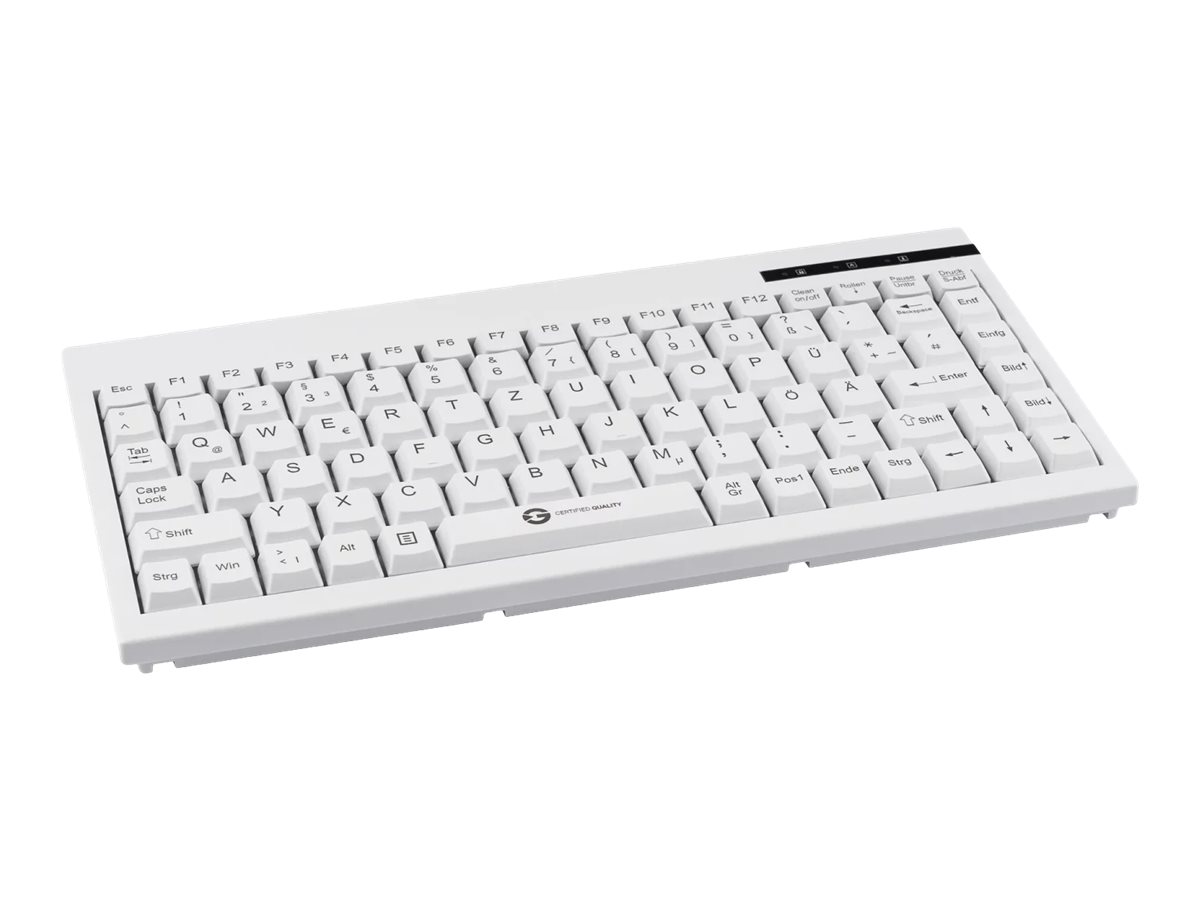 GCQ CleanType Easy Basic Compact - Tastatur - QWERTZ - Deutsch - weiß Eingabegerät