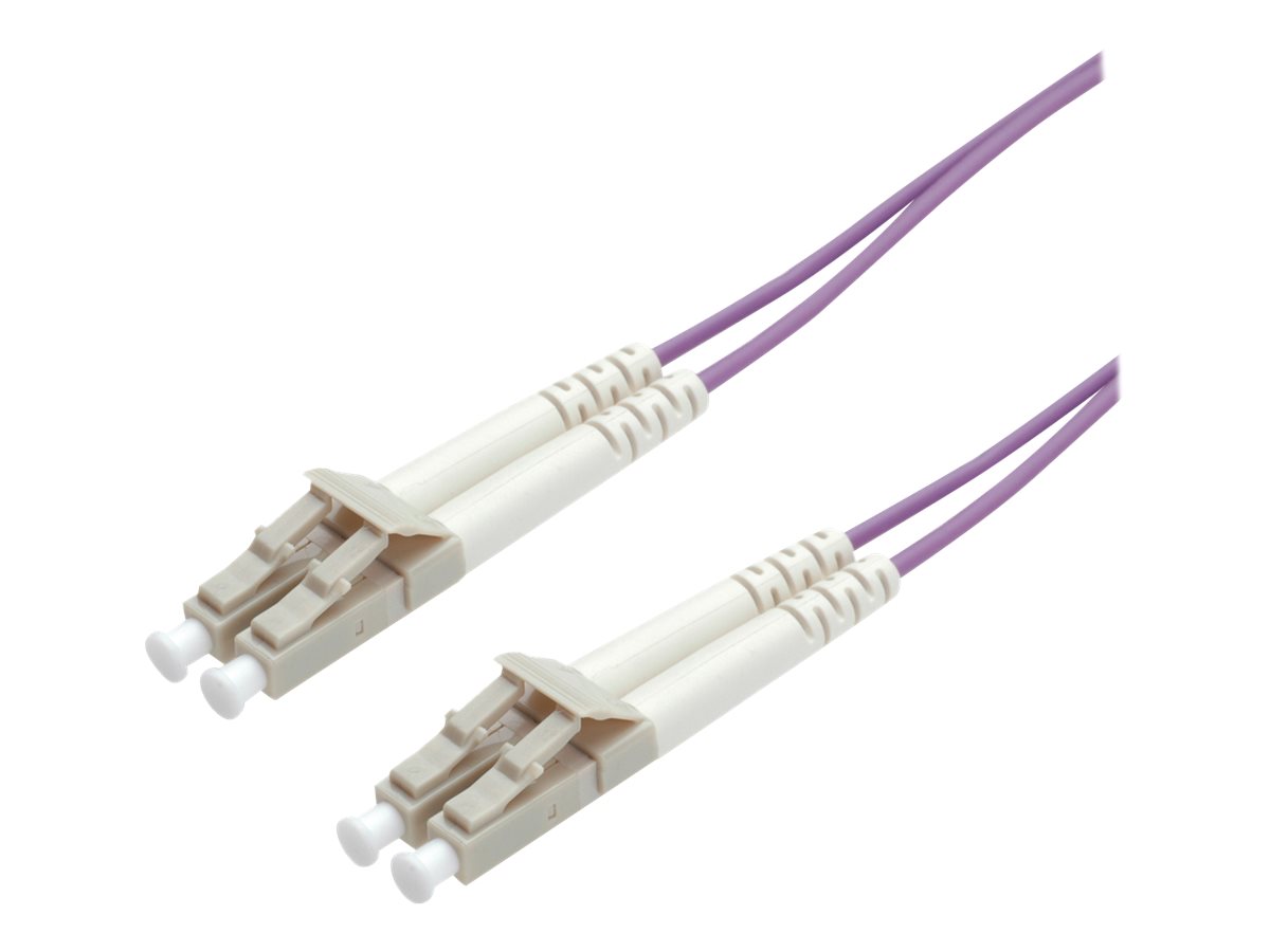 Roline - Patch-Kabel - LC Multi-Mode (M) zu LC Multi-Mode (M) - 2 m - Glasfaser - Duplex - 50/125 Mikrometer - OM4 - violett