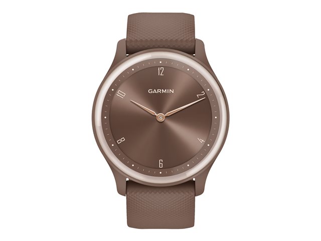 Garmin vívomove Sport - Mokkafarben mit perlgoldenen Akzenten - intelligente Uhr mit Band