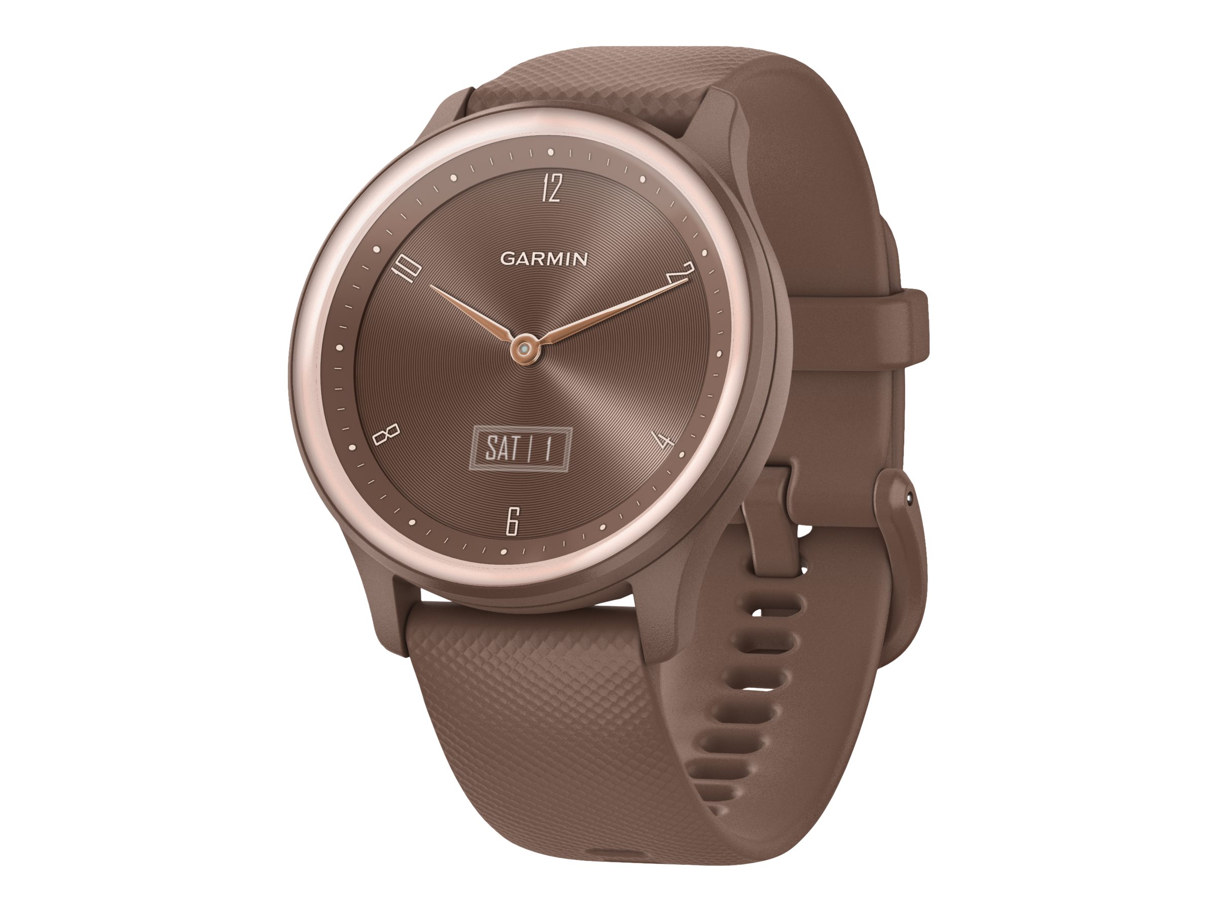 Garmin vívomove Sport - Mokkafarben mit perlgoldenen Akzenten - intelligente Uhr mit Band