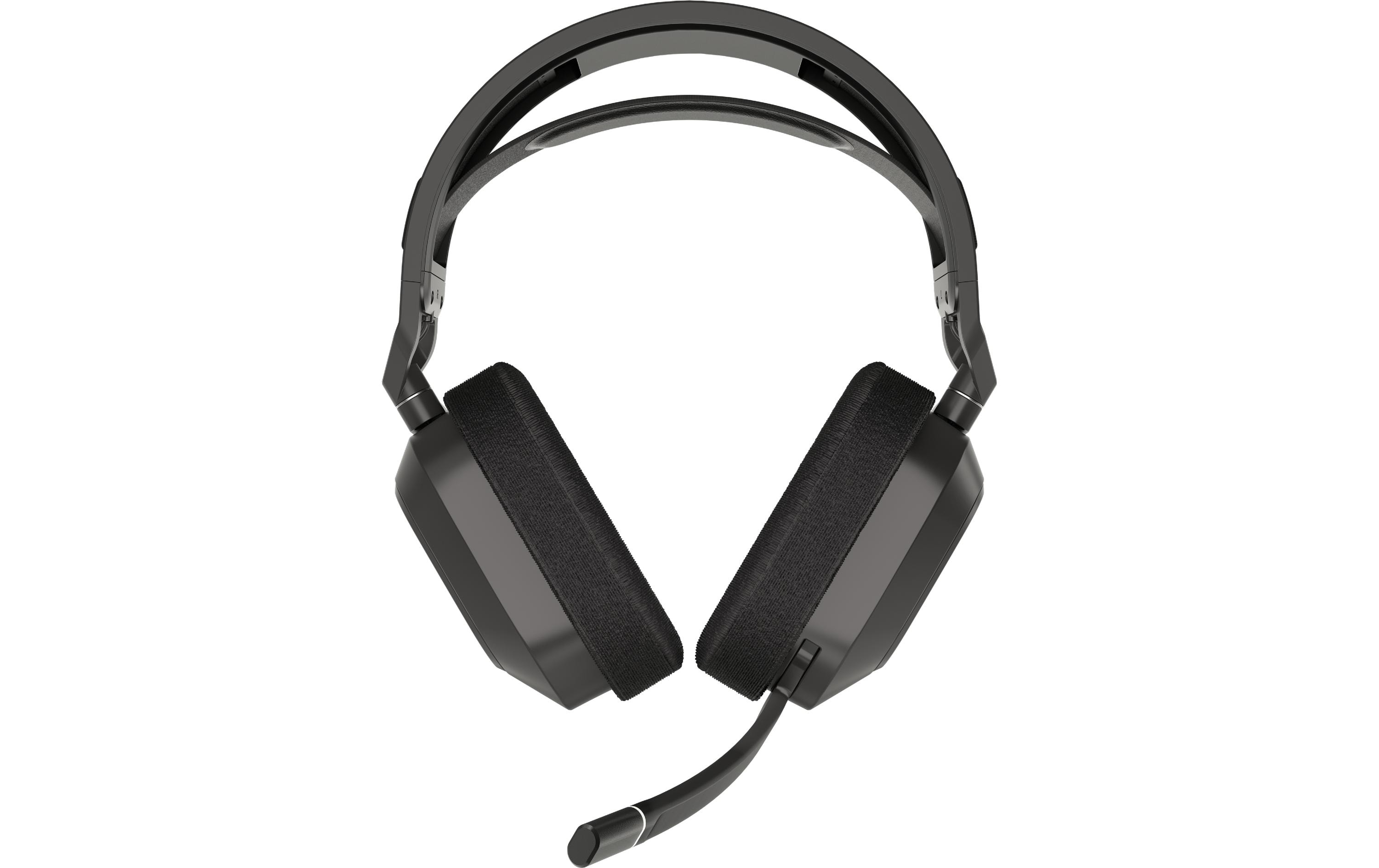 CORSAIR Gaming HS80 MAX WIRELESS - Headset - ohrumschließend - 2,4 GHz - kabellos - USB - Stahlgrau