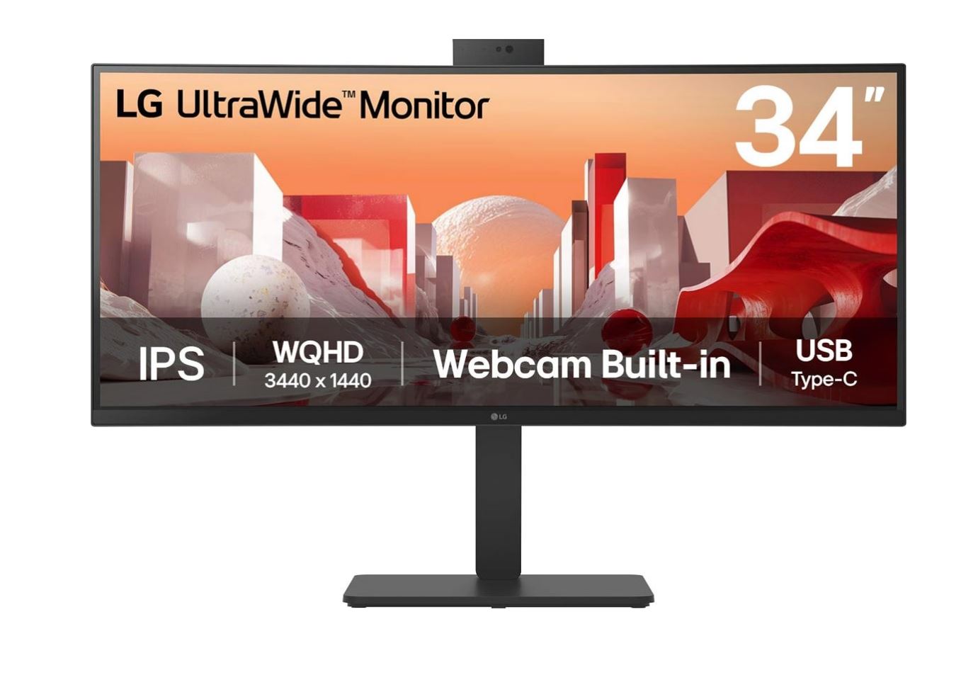 LG UltraWide 34BA85QE-B - LED-Monitor - gebogen - 86.72 cm (34") - 3440 x 1440 WQHD @ 60 Hz - IPS - 300 cd/m² - 1000:1 - HDR10 - 5 ms - 2xHDMI, DisplayPort, USB-C - Lautsprecher