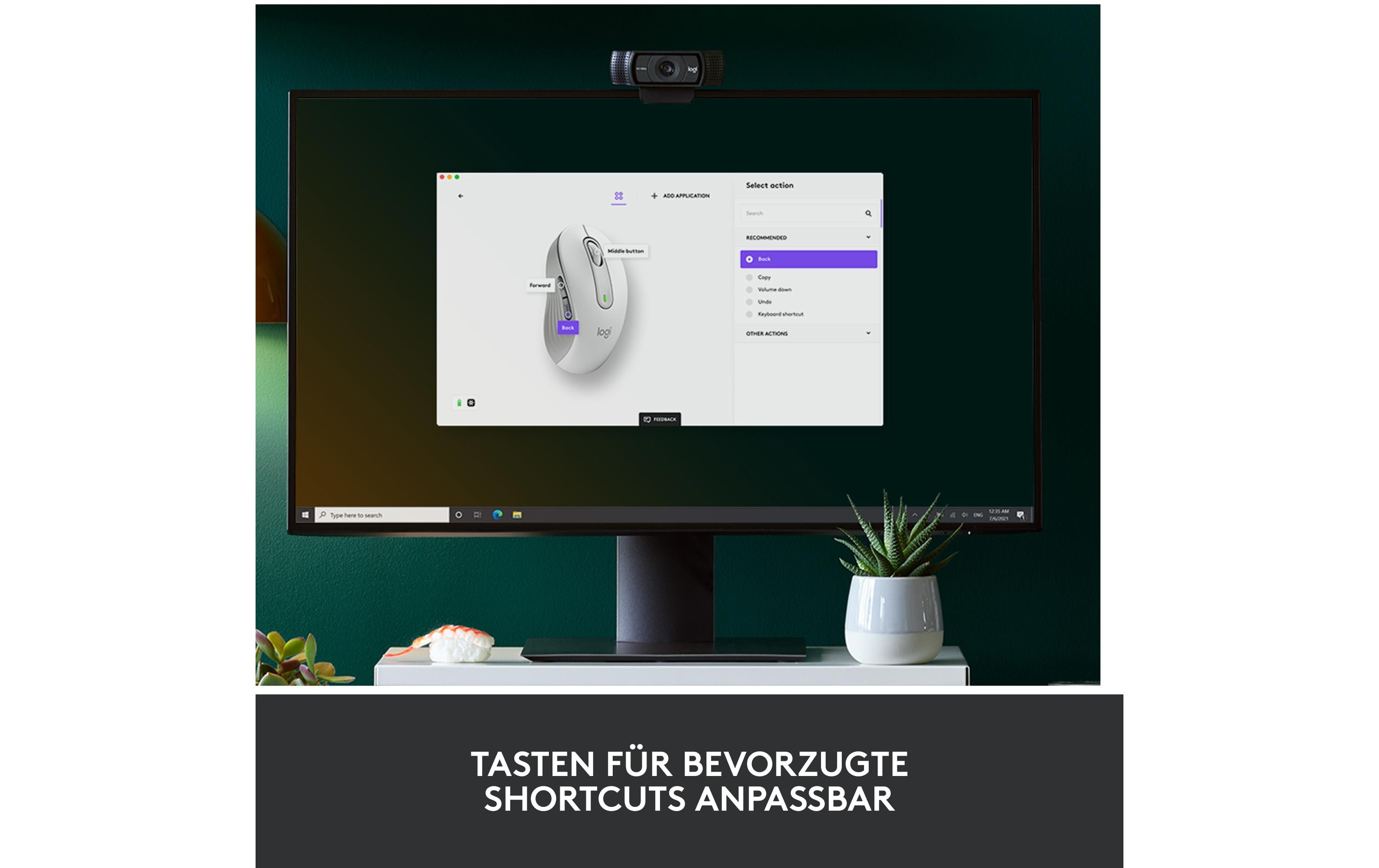 Logitech Signature M650 Large - Maus - Größe L - 2.4 GHz
Bluetooth - Off-White
