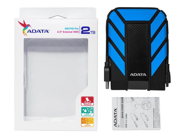 ADATA Externe Festplatte AHD710P 2 TB, Blau/Schwarz