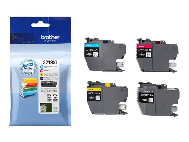 Brother LC3219XL Value Pack - 4er-Pack - XL - Schwarz
Gelb
Cyan
Magenta - original - Tintenpatrone
