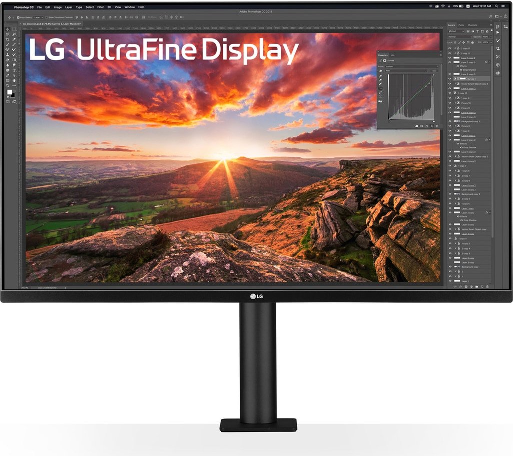 LG UltraFine Ergo 32UN880K-B - LED-Monitor - 81.3 cm (32") (31.5" sichtbar) - 3840 x 2160 4K UHD (2160p) @ 60 Hz - IPS - 350 cd/m² - 1000:1 - HDR10 - 5 ms - 2xHDMI, DisplayPort, USB-C - Lautsprecher