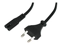 Lindy - Stromkabel - power IEC 60320 C7 zu Eurostecker (M) - 3 m - Schwarz