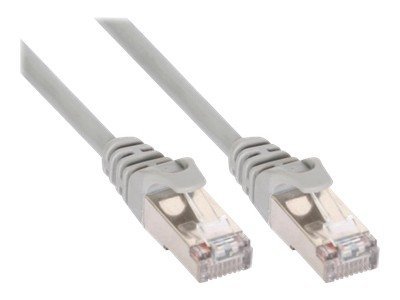 InLine - Patch-Kabel - RJ-45 (M) zu RJ-45 (M) - 1 m - UTP - CAT 5e - geformt - Grau