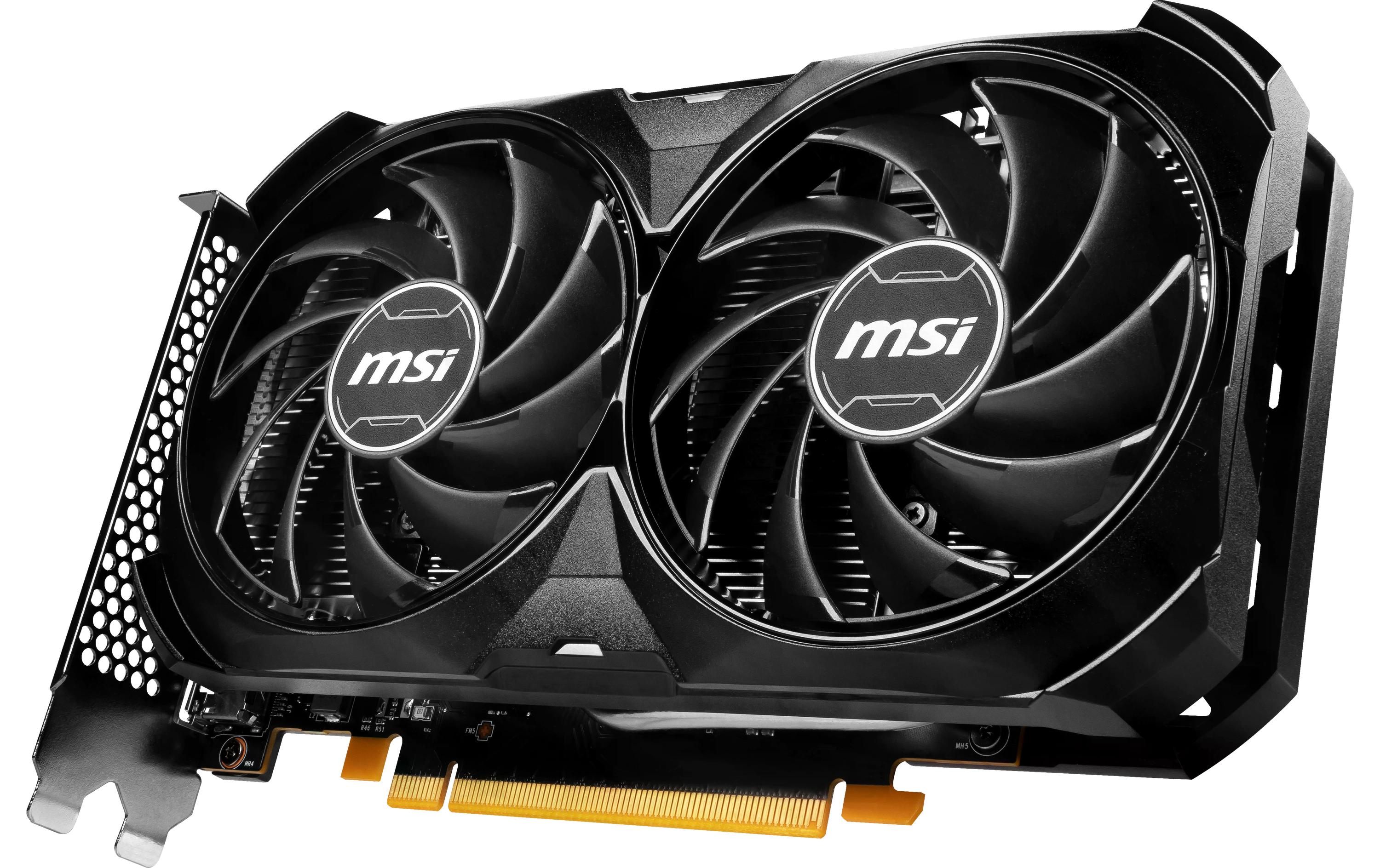 MSI GeForce RTX 4060 VENTUS 2X BLACK 8G OC Grafikkarte - 8GB GDDR6, 1x HDMI, 3x DP