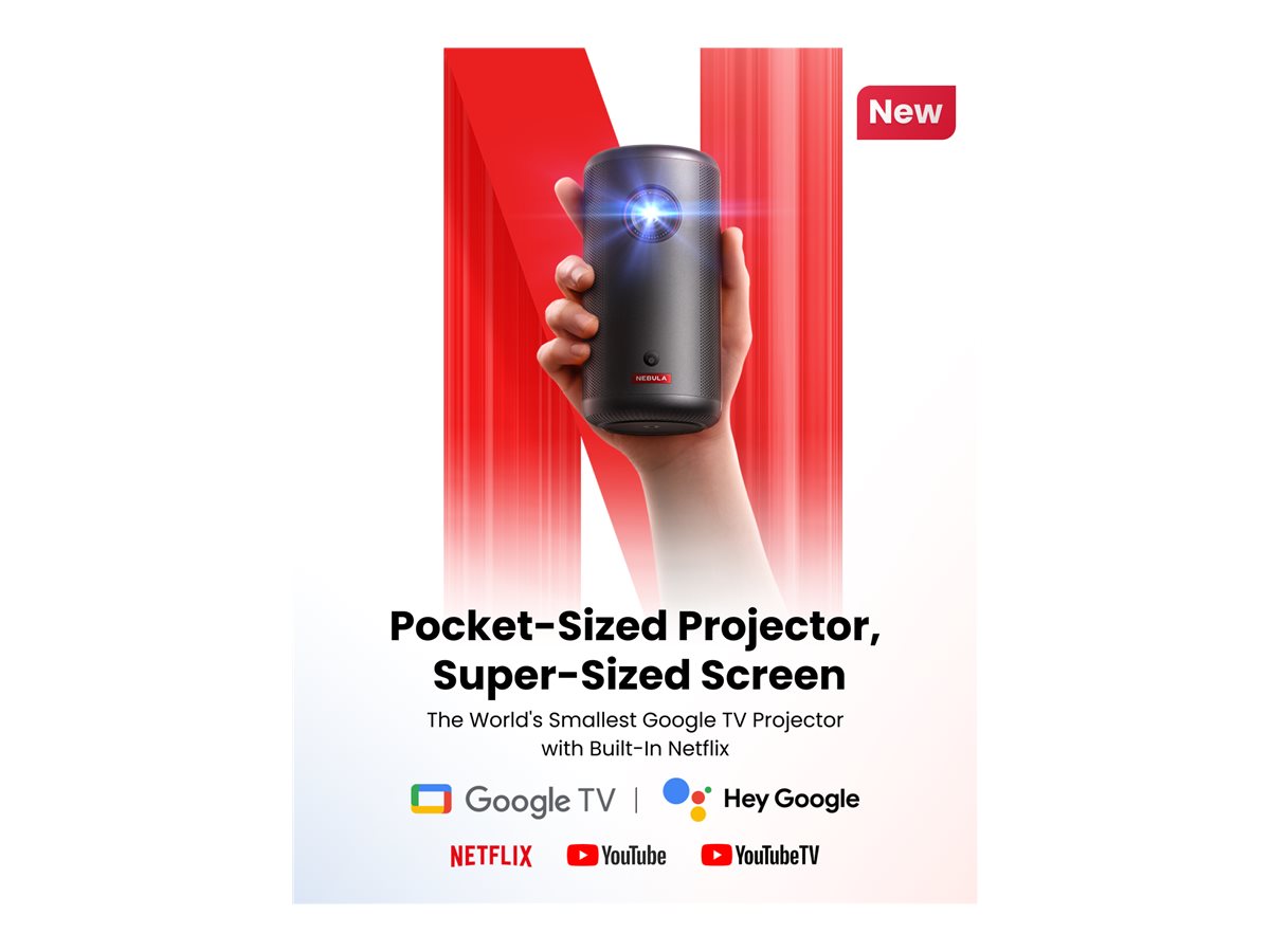 Nebula Capsule 3 - DLP-Projektor - tragbar - 802.11a/b/g/n/ac wireless / Bluetooth 5.1 - Schwarz