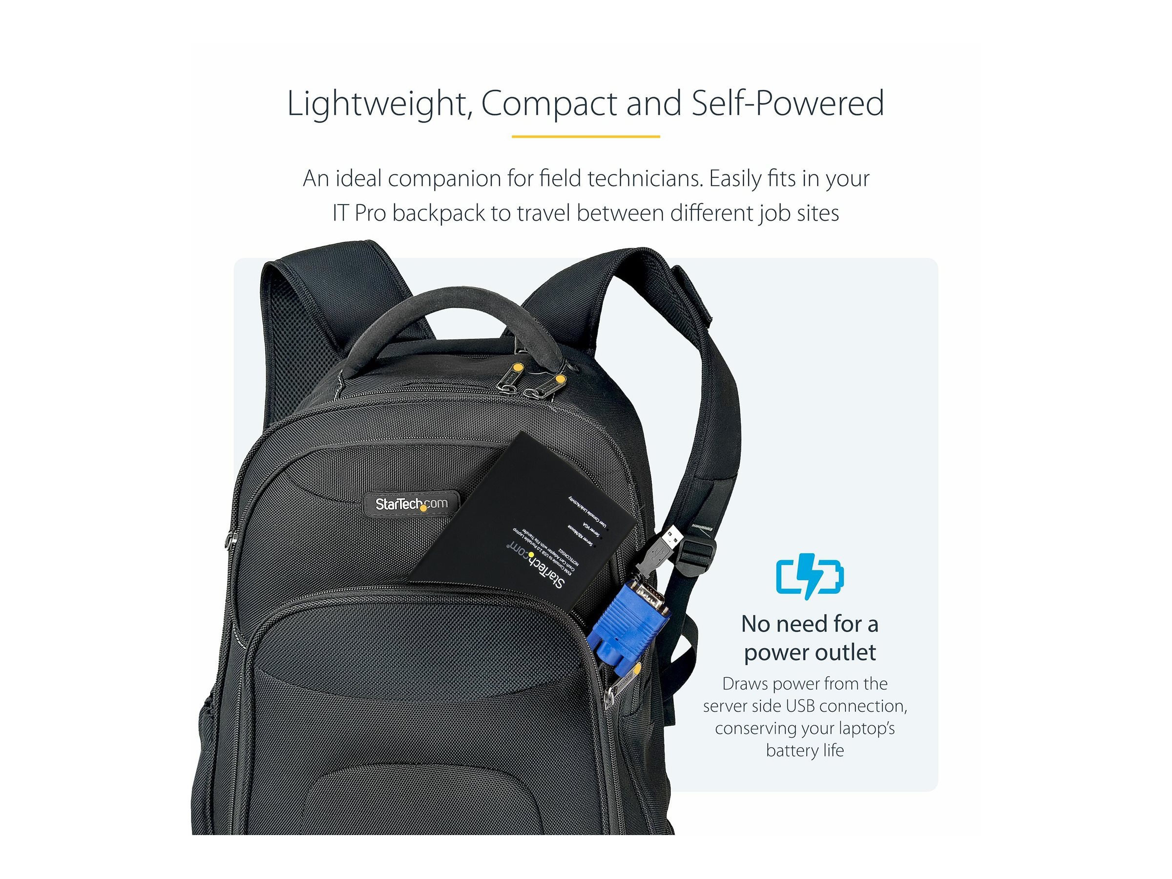 StarTech.com USB 2.0 KVM Konsole - Mobiler Laptop Crash Cart Adapter mit Datenübertragung und Videoaufnahme - Portable USB KVM Konsole - KVM-Switch - 1 x KVM port(s) - 1 lokaler Benutzer - Desktop